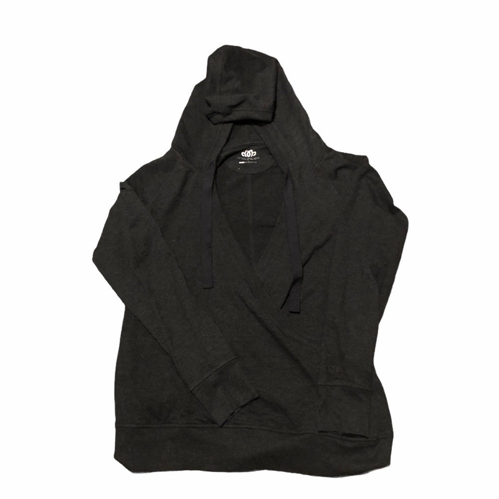Maurices dark gray open from hooded sweatshirt
